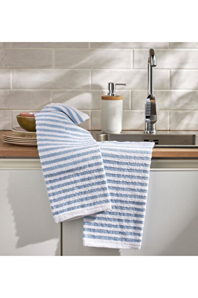 nina 2-Piece Stripe Kitchen Towel Set - 50 x 70 cm