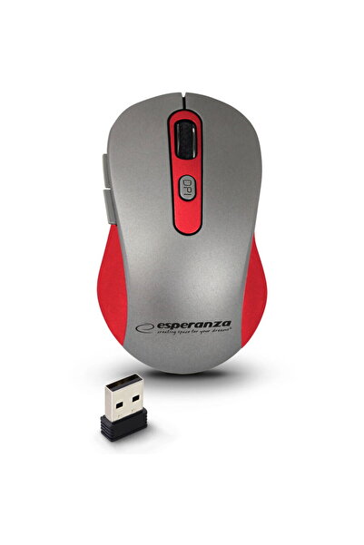 ESPERANZA Mouse optic wireless 2.4GHz 6D USB ADARA roșu
