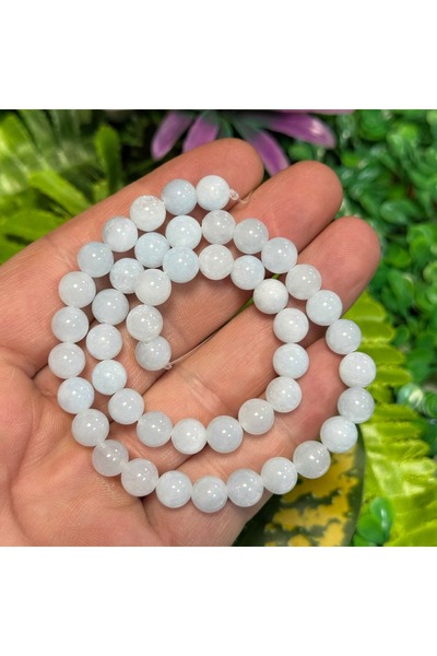 TAŞ UZMANI حجر كوارتز ملون أكوامارين كروي 8 ملم