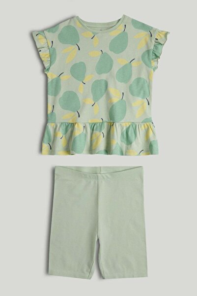 MOTHERCARE Green Pear Top and Shorts Outfit