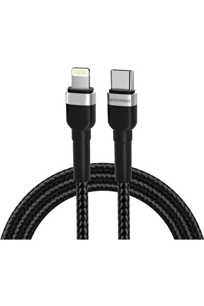 WOZINSKY WNBCL1 USB Type-C/Lightning PD 30W 1 m Negru
