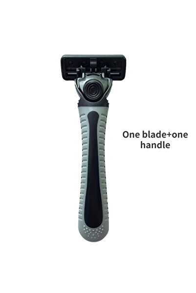 Choice3 ماكينة حلاقة كلاسيكية بستة شفرات بمقبض على شكل رأس سكين، مناسبة لحلاق...