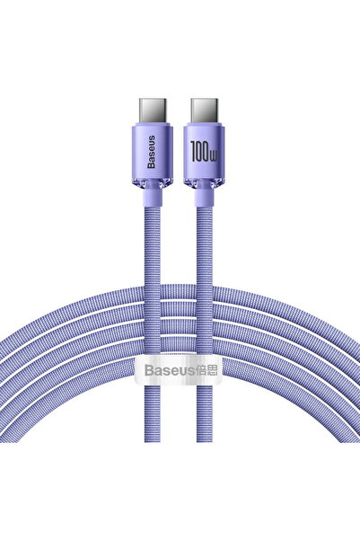 Baseus Crystal Shine, USB Tip-C la USB Tip-C, 2M 100W, Mov