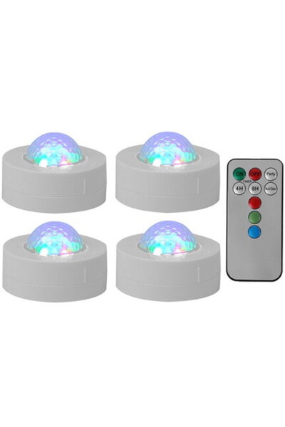 Party PACHET 4 MINI ASTRO RGB CU STROBOSCOP SI TELECOMANDA