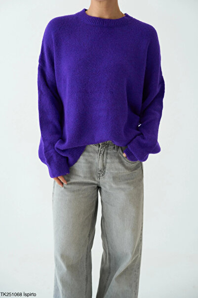 cemo Bisiklet Yaka Oversize Triko Kazak