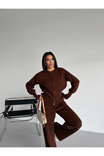 Lamierra Corded Zippered Knitwear Set