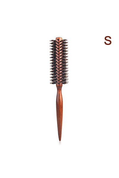 Choice فرشاة شعر دائرية مضادة للكهرباء الساكنة مصنوعة من خشب الخنزير البري لت...