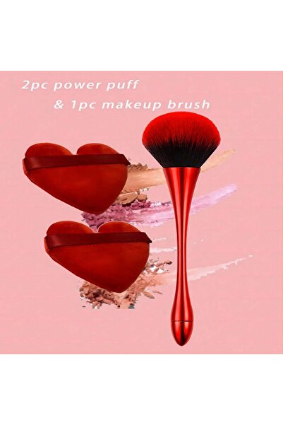 Choice مجموعة فرش مكياج ريد ريد آورغلاس مع إسفنجتين للمزج على شكل قلب - فرشاة...