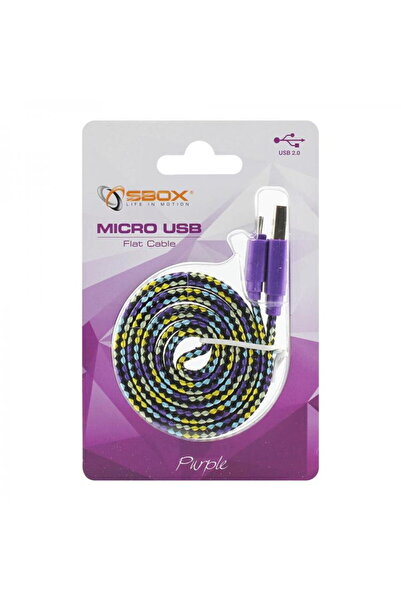 SBOX Cablu USB->Micro USB 2.0 M/M 1m, blister colorat, mov