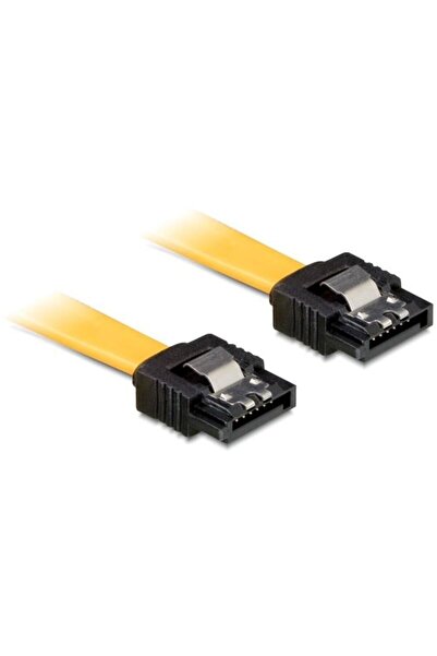 DELOCK Cablu SATA 6 Gb/s 50 cm drept/drept metalic galben
