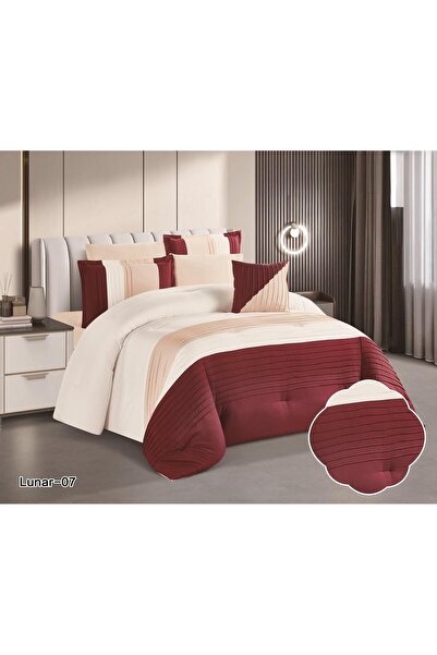 Red Rose Luxurious summer bedspread for two people, 7 pieces