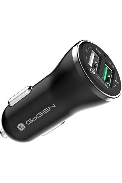 Gogen CHQ 27, 2x USB, 2.4A cu functie de incarcare rapida QC 3.0, 18W, negru