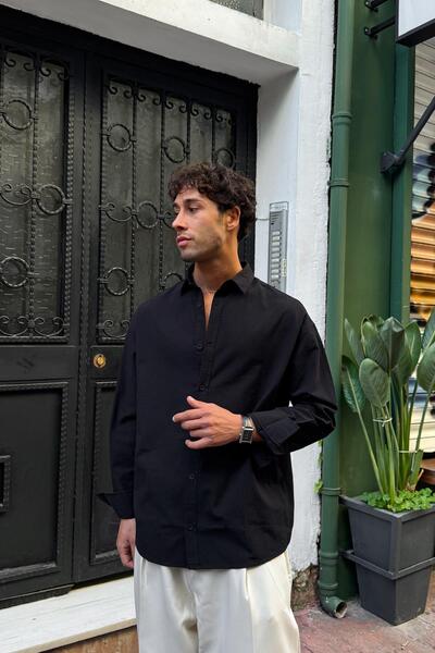 Flaw Wear Βασικό Κανονικό Πουκάμισο Μαύρο