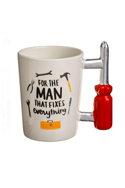 OEM Ceramic Mug with Screwdriver Handle "For the man that fixes everything", ...