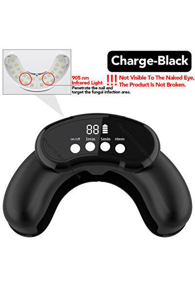 choice2 جهاز ليزر أسود اللون لتنظيف فطريات الأظافر، قطعة واحدة، لإصلاح سريع ل...