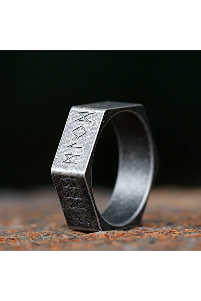 Choice خاتم رجالي بتصميم إبداعي جديد من الفولاذ المقاوم للصدأ 316L، طراز سداس...