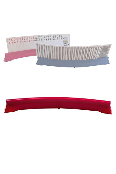 Choice1 حامل بطاقات بوكر أحمر، منظم بطاقات بلاستيكي بدون استخدام اليدين، صوان...