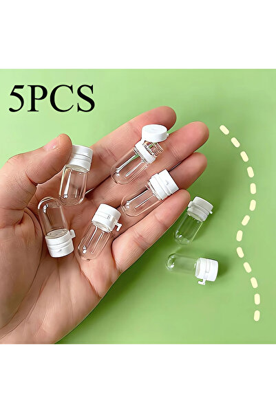Choice ٥ زجاجات سفر زجاجية شفافة مانعة للتسرب سعة ٢ مل لمزيل المكياج واللوشن،...