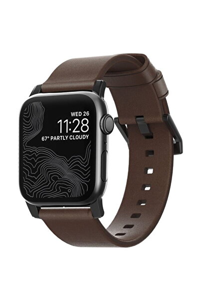 Nomad Curea din piele maro, neagră - Apple Watch Ultra 2/1 (49mm) 9/8/7 (45mm...