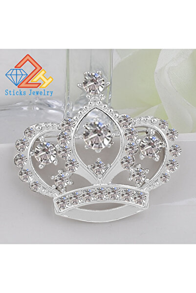 Choice تاج أنثوي أبيض مقلد من البلاتين، مرصع بكريستال أبيض صناعي، مناسب لحفلا...