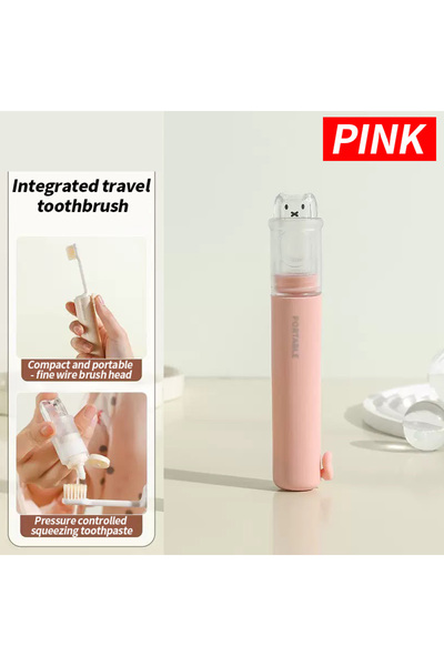 Choice علبة فرشاة أسنان وردية اللون - علبة سفر عملية لفرشاة الأسنان، طقم فرشا...