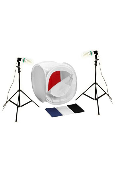 Generic Kit pentru fotografie produs cort 80cm+stativ190cm+bec85W