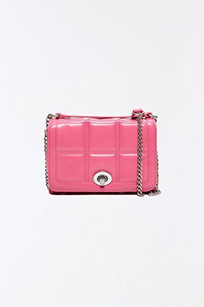 Bershka Suni deri kapitone mini çanta