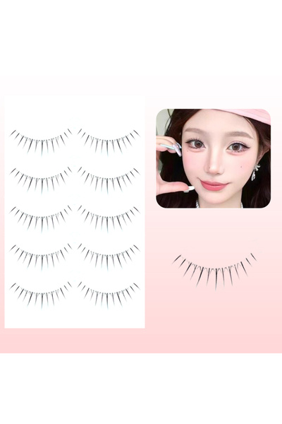 Choice C w56 ٥ أزواج من الرموش الصناعية، رموش كورية على شكل حرف V، رموش فرقة ...