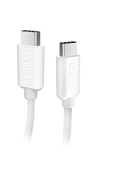 SBS Cablu împletit USB-C TECABLETISSUETCCG - 1,5 m 60 W - gri