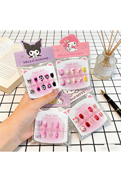 Choice J006-N أظافر سانريو للأطفال ثلاثية الأبعاد قابلة للارتداء، ملصقات تزيي...