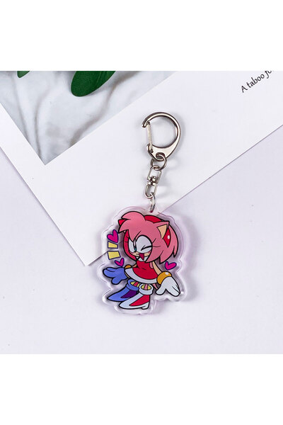 Choice 5 cm 5 1/5PCS Anime Characters Sonic The Hedgehog Acrylic Keychain Acc...