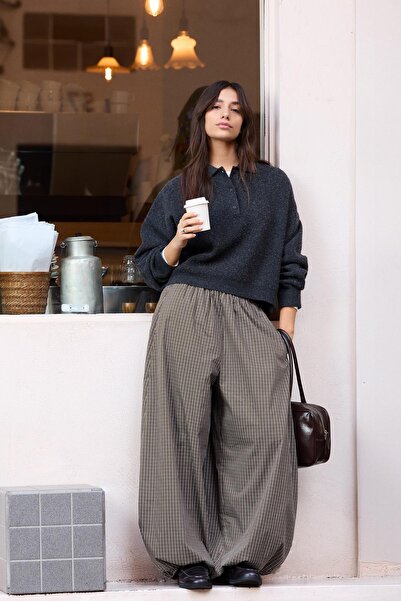 Bershka Poplin bloomer pantolon