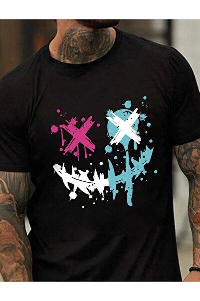 ALCİNOUS ΜΑΥΡΟ ΒΑΜΒΑΚΕΡΟ OVERSIZE UNISEX T-SHIRT ΜΕ ΣΤΑΜΠΑ ΚΑΙ ΛΟΓΟΤΥΠΟ, ΒΑΣΙ...