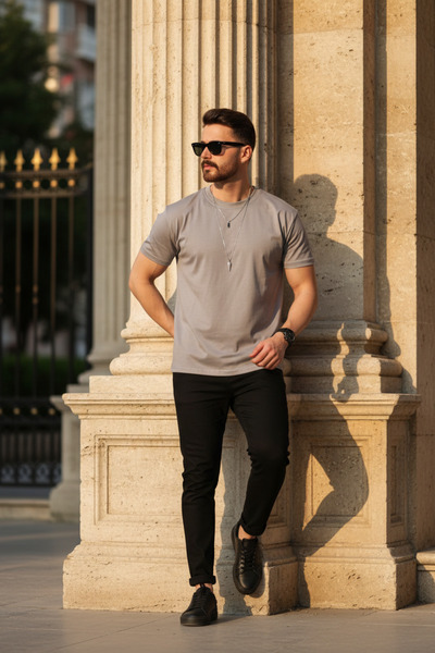EydaMoon Men's Regular Lycra 100% Cotton Fabric Comfortable Cut Short Sleeve ...