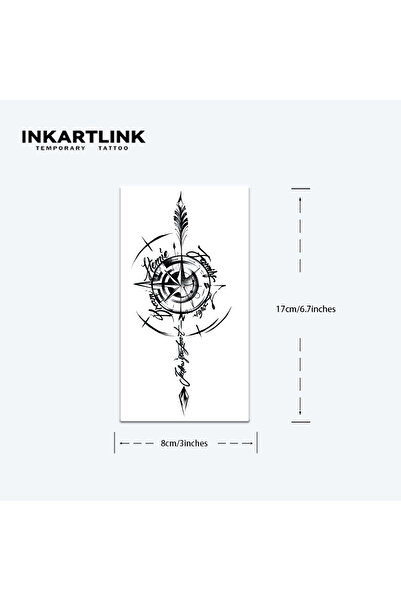 Choice IN-E348 Compass temporary tattoo sticker, waterproof magic tattoo, las...