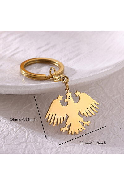 Choice 1 Stainless Steel Eagle Stars Keychain for Women Gold Plated Animals K...