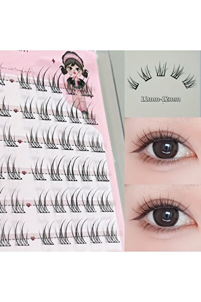 Choice 01 ميكسياوهي 60 رموش صناعية عنقودية منفوشة بتصميم سويت جيرل، طولها 10-...