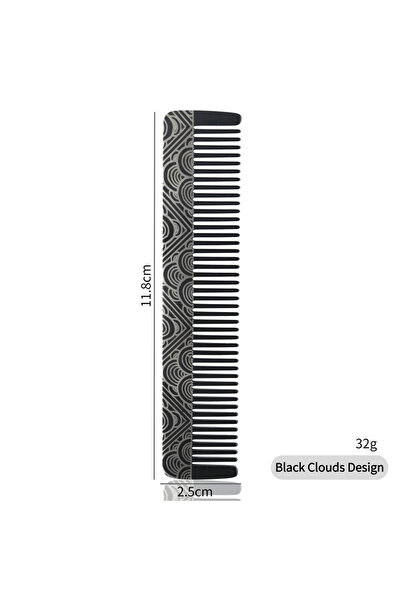 Choice Cloud Pattern New 1/2PCS Portable Barber Steel Combs Carving Pattern B...