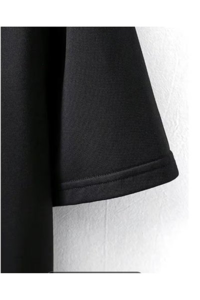 ALCİNOUS Basketball Player Design Black Oversized Cotton Crewneck Basic T-Shirt