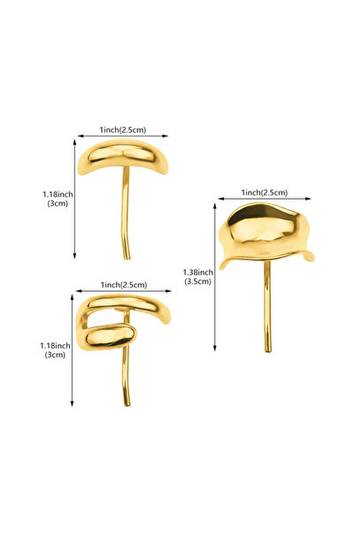 Choice 3 قطع من مشابك الشعر الذهبية والفضية الأنيقة المصنوعة من سبيكة معدنية ...