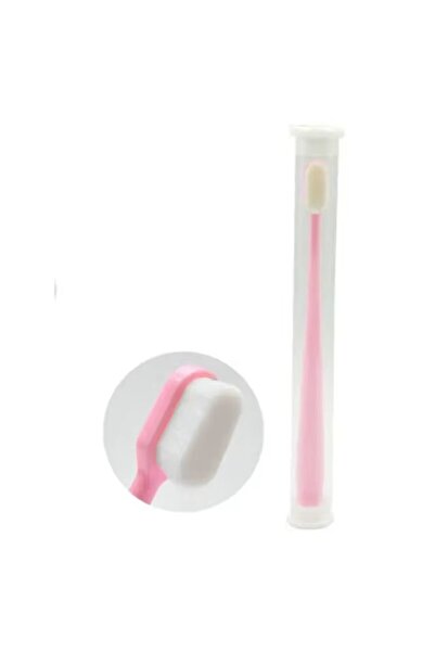 Choice1 فرشاة أسنان وردية اللون ذات رأس مسطح، من 1 إلى 10 قطع، بشعيرات فائقة ...