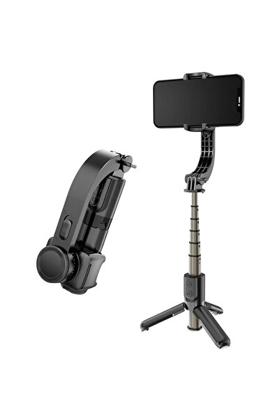 Techsuit Selfie Stick Stabil cu Trepied si Telecomanda, 70cm - (L08Mini) - Black