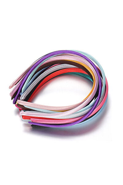 Choice مجموعة من 10 قطع من أطواق الشعر العصرية المصنوعة من الساتان بألوان متن...