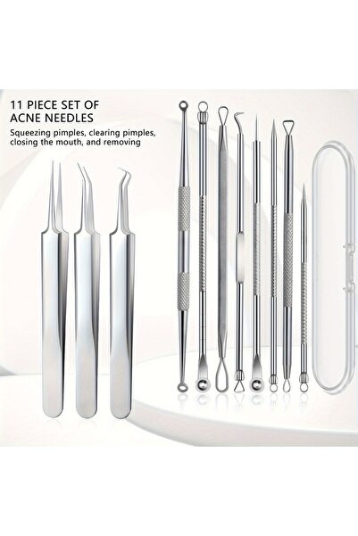 Choice مجموعة إزالة الرؤوس السوداء المكونة من 11 قطعة - أدوات من الفولاذ المق...