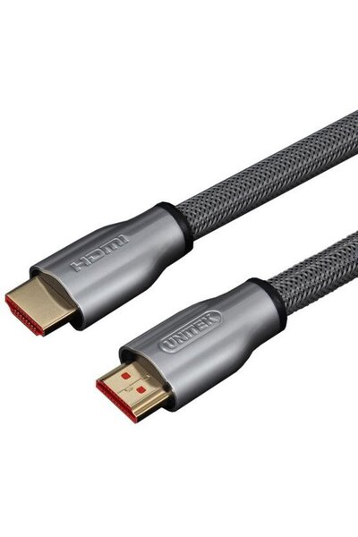 Unitek Cablu LUX HDMI v.2.0 M/M 1,0m, aur, împletitură de cablu, Y-C136RGY