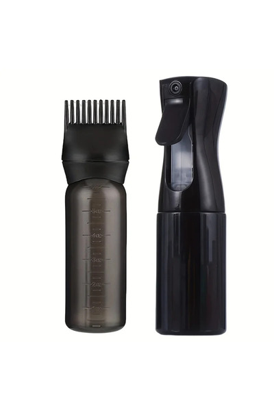 Choice مجموعة أدوات توزيع زيت الشعر الأسود، مشط لتوزيع الزيت على الجذور، أداة...