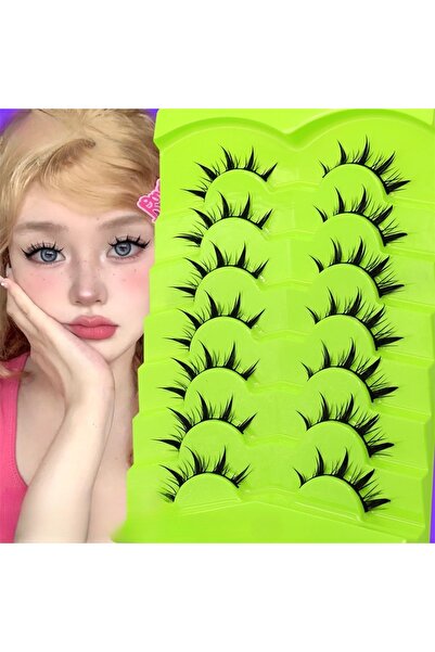 Choice H06-7 7 أزواج من رموش الدمى المستوحاة من المانجا، رموش يابانية، رموش أ...