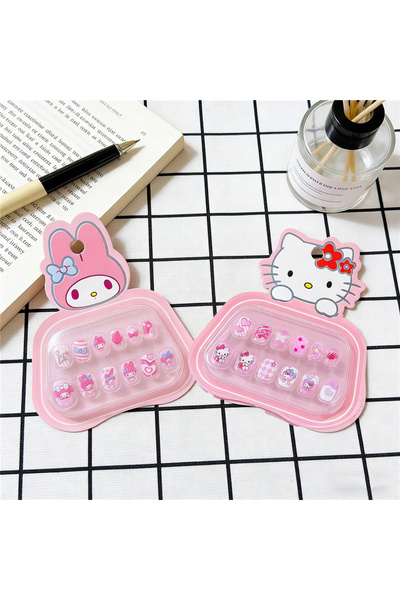 Choice مجموعة أظافر سانريو للأطفال ثلاثية الأبعاد قابلة للارتداء، ملصقات تزيي...