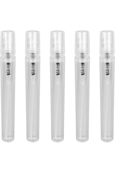 Choice3 عبوة بلاستيكية شفافة سعة 10 مل، 5 قطع، زجاجة رذاذ بلاستيكية شفافة صغي...