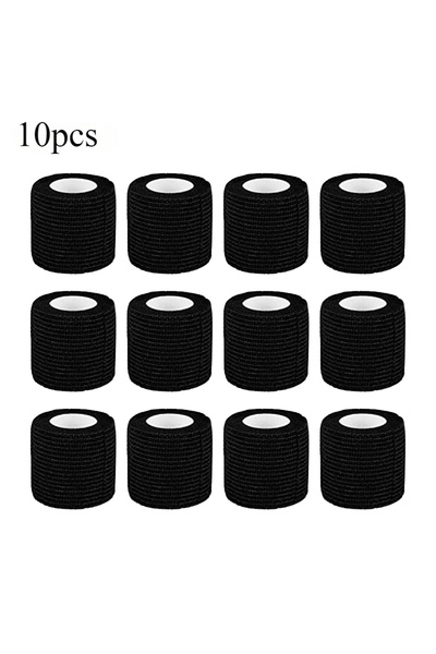 Choice 10pcs 5/10/15/20 Black Tattoo Grip Bandage Cover Wraps Tapes Nonwoven ...